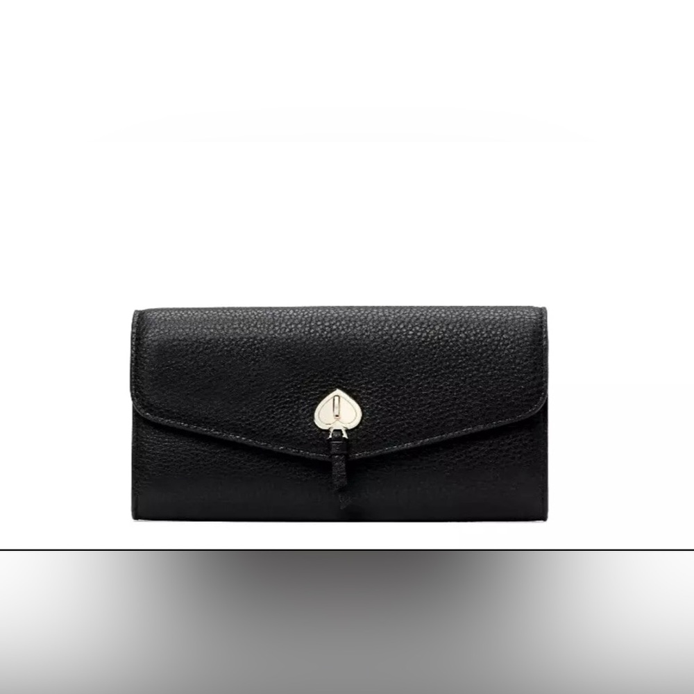 Kate Spade Marti Large Slim Pebbled Leather Flap Wallet